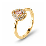 Bague Vassy - Poire Plaqué Or Zirconium
