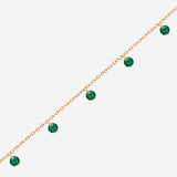Bracelet Nayora - Pierres Vertes Plaqué Or