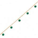 Bracelet Nayora - Pierres Vertes Plaqué Or