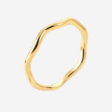 Bague Farah - Fine Ondulée Plaqué Or 18 Carats