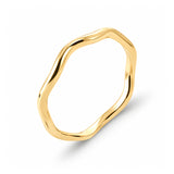 Bague Farah - Fine Ondulée Plaqué Or 18 Carats