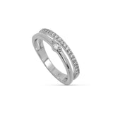 Bague Diva - Double Anneau Argent Fin