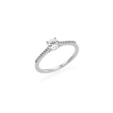 Bague Elowen - Solitaire Fiançaille Argent
