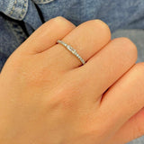 Bague Kacie - Solitaire Baguette Argent