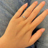 Bague Calandra - Fiançaille Solitaire Pavé Argent