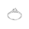 Bague Calandra - Fiançaille Solitaire Pavé Argent