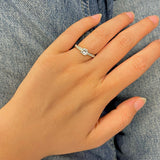 Bague Ena - Fiancaille Argent Blanc