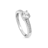 Bague Ena - Fiancaille Argent Blanc