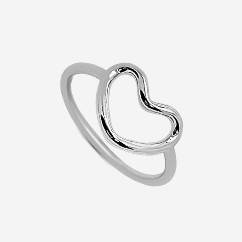 Bague Middy - Coeur Argent Rhodié