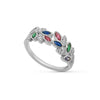Bague Aster - Multicolore Argent Feuille