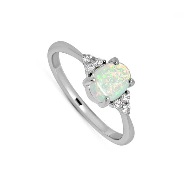 Bague plaqué or halo pierre noire - Stacy Ring Bague plaqué or halo pierre noire - Stacy Ring