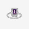 Bague Leyra - Amethyste Carrée Argent