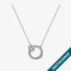 Collier Faustine - Anneaux Entrelacés Argent