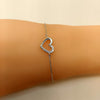 Bracelet Anne - Coeur Femme Argent