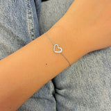 Bracelet Anne - Coeur Femme Argent