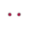 Boucles d'oreilles Mey - Argent Pierre Bleue / Rouge
