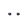 Boucles d'oreilles Mey - Argent Pierre Bleue / Rouge