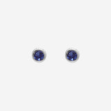Boucles d'oreilles Mey - Argent Pierre Bleue / Rouge