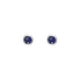 Boucles d'oreilles Mey - Argent Pierre Bleue / Rouge