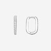 Boucle d'oreille Sya - Créole Ovale Argent