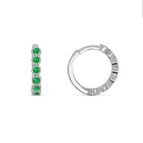 Creoles Thelia - Argent Pierres Vertes