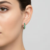 Creoles Thelia - Argent Pierres Vertes