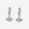 Boucle d'Oreille Ava - Eventail Argent Rhodié