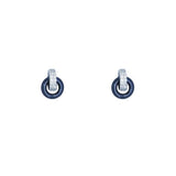Boucles d'oreilles Lali - Argent Céramique Bleue