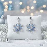 Boucles d'oreilles Aryane - Flocons Neige Argent