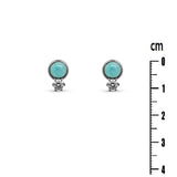 Boucles d'oreilles Ailey - Larimar Bleu et Zirconium