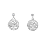 Boucles d'oreille Laure - Rondes Arbre de Vie Argent