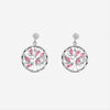 Boucles d'oreille Hannah - Arbre de Vie Rose et Argent