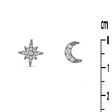Puces d'oreilles Bala - Croissant de Lune & Etoile