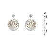 Boucle d'oreille Viki - Nacre Argent Arbre de Vie