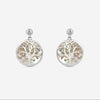 Boucle d'oreille Viki - Nacre Argent Arbre de Vie