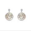 Boucle d'oreille Viki - Nacre Argent Arbre de Vie