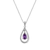 Collier Olympe - Poire Argent Pierre
