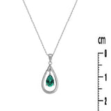 Collier Olympe - Poire Argent Pierre