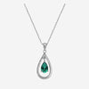 Collier Olympe - Poire Argent Pierre
