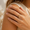 Bague Kariya - Breloque Plume Plaqué Or
