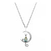 Collier Vénusia - Pendentif Lune Chat Argent