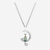 Collier Vénusia - Pendentif Lune Chat Argent