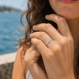Bague Ashley - Femme 3 Pierres Argent