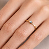 Bague Naelys - Fine Solitaire Plaqué Or