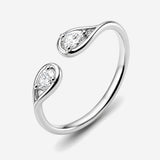 Bague Elyssia - 2 Poires Argent 925