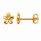 Puces d'oreilles Maly - Fleurs Plaqué Or 18 carats
