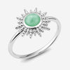 Bague Soleane - Soleil Pierre Aventurine Argent