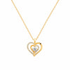 Pendentif Stella - Coeur Plaqué Or et Zirconium