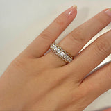 Bague Iséane - Pierres Ovales Plaqué Or