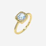 Bague Zea - Plaqué Or Topaze